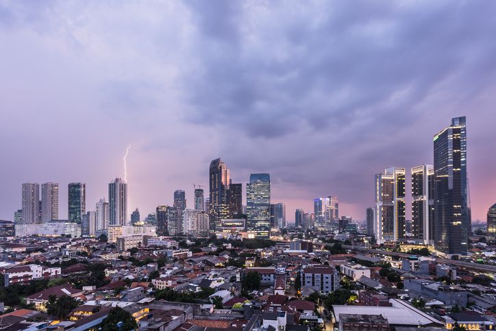 Jakarta skyline, emerging market